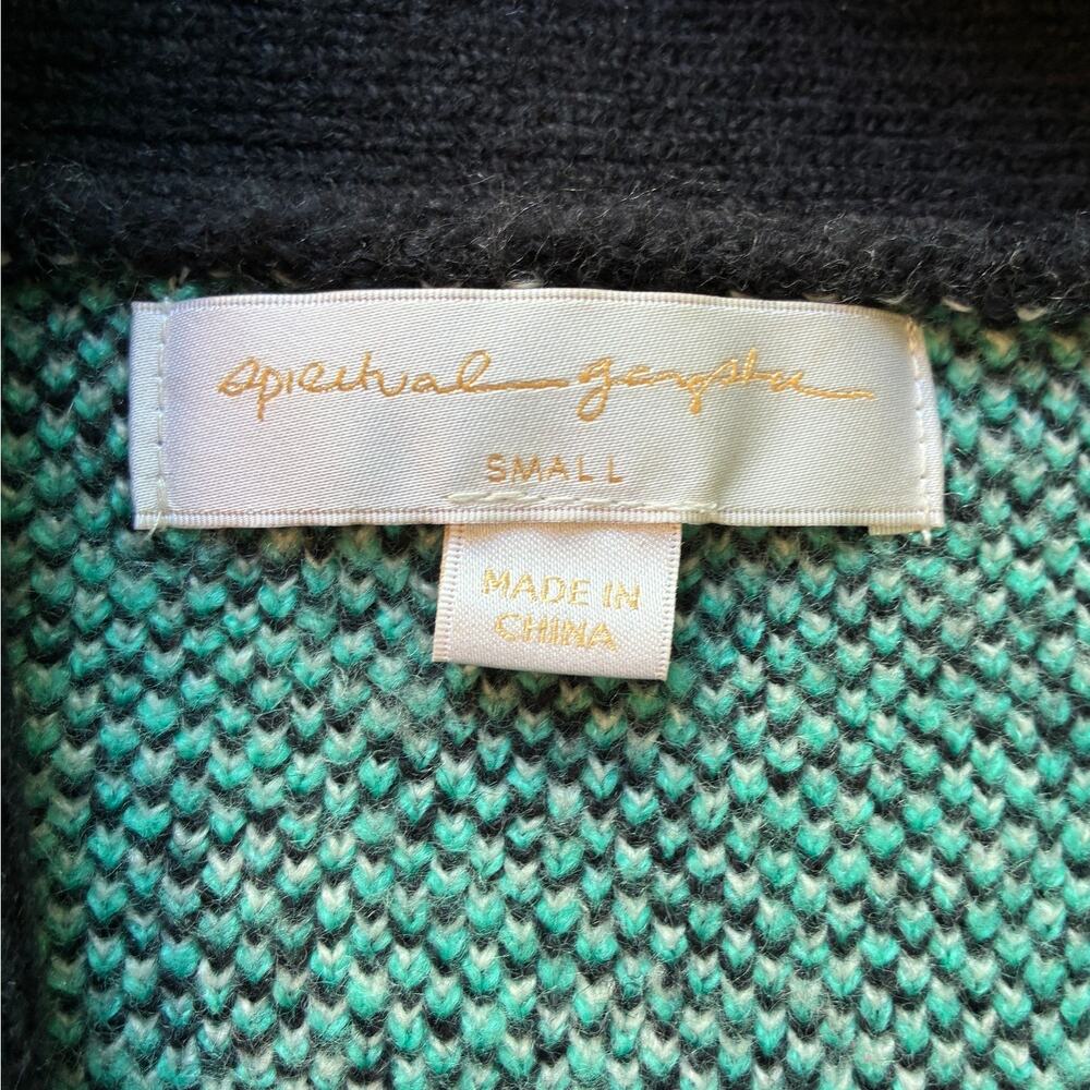 Spiritual Gangster Spirit Eye Royce Wool Cardigan Knit Sweater Gray Size Small - Picture 3 of 9